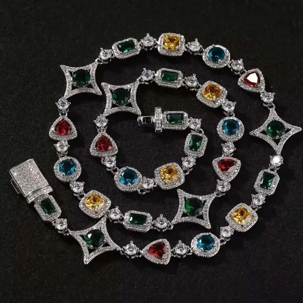Silver Multi Color Necklace 20 Inch 2 E 47